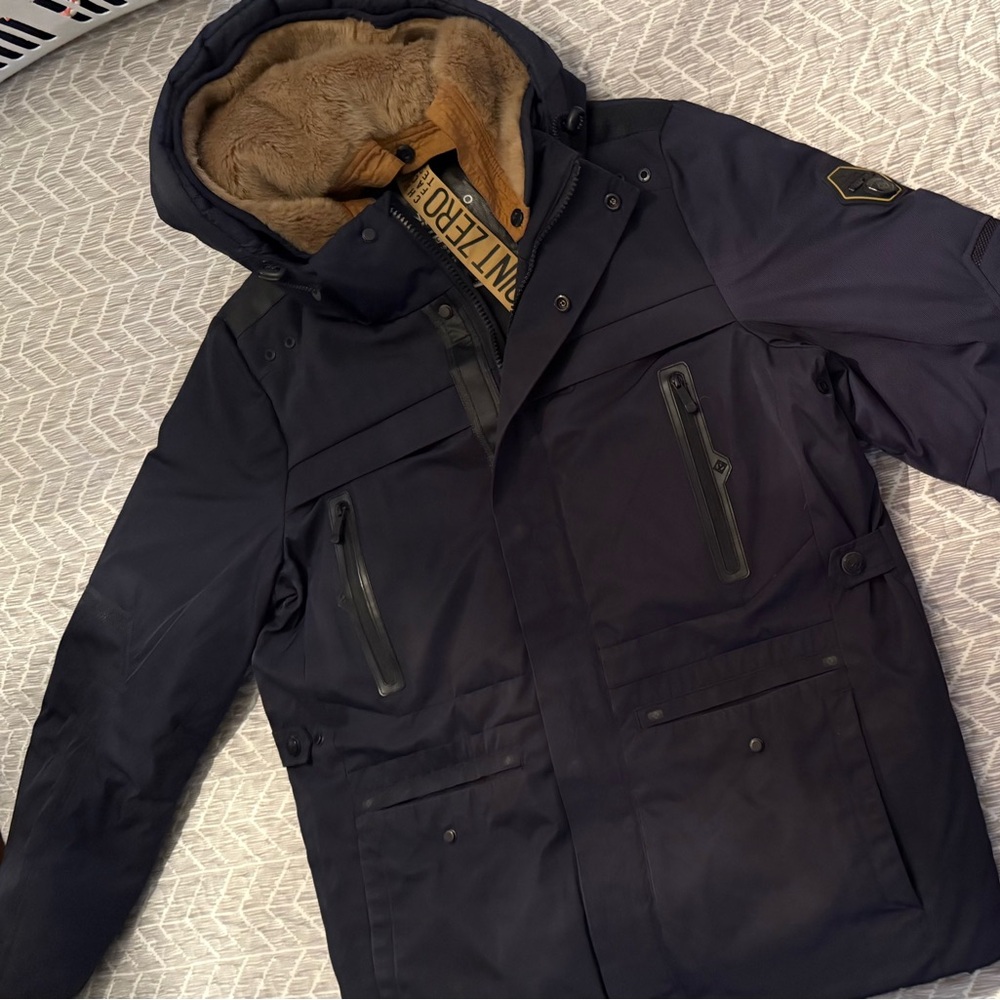 Point Zero Black Hooded Performance Jacket Weather-Resistant